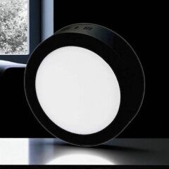 18W SIVA ÜSTÜ LED PANEL (SİYAH KASA)( 6400 K) CT-5235