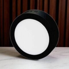 30W SIVA ÜSTÜ LED PANEL (SİYAH KASA)( 6400 K)(YUVARLAK) CT-5238B